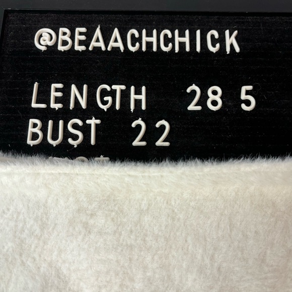 Gymshark X Whitney Simmons Oversized Eyelash Knit Sweater White Women’s Medium - Picture 11 of 11